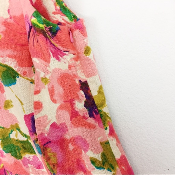 Postmark | Pink Floral Shift Midi Dress | 00 - Picture 5 of 6